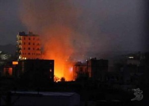 قصف الملعب الرياضي