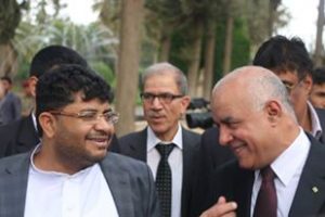 رئيس اللجنة الثورية في احتفال مع الجالية الفلسطينية