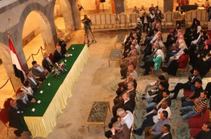 رئيس اللجنة الثورية في احتفال مع الجالية الفلسطينية8