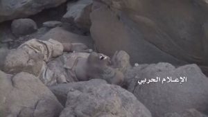 مشاهد لجثث القتلى بمنفذ البقع