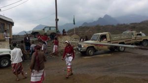 صورة نشرها ناشطون سعوديون لعلمايت اخلاء جماعية لسكان قبائل جيزان3